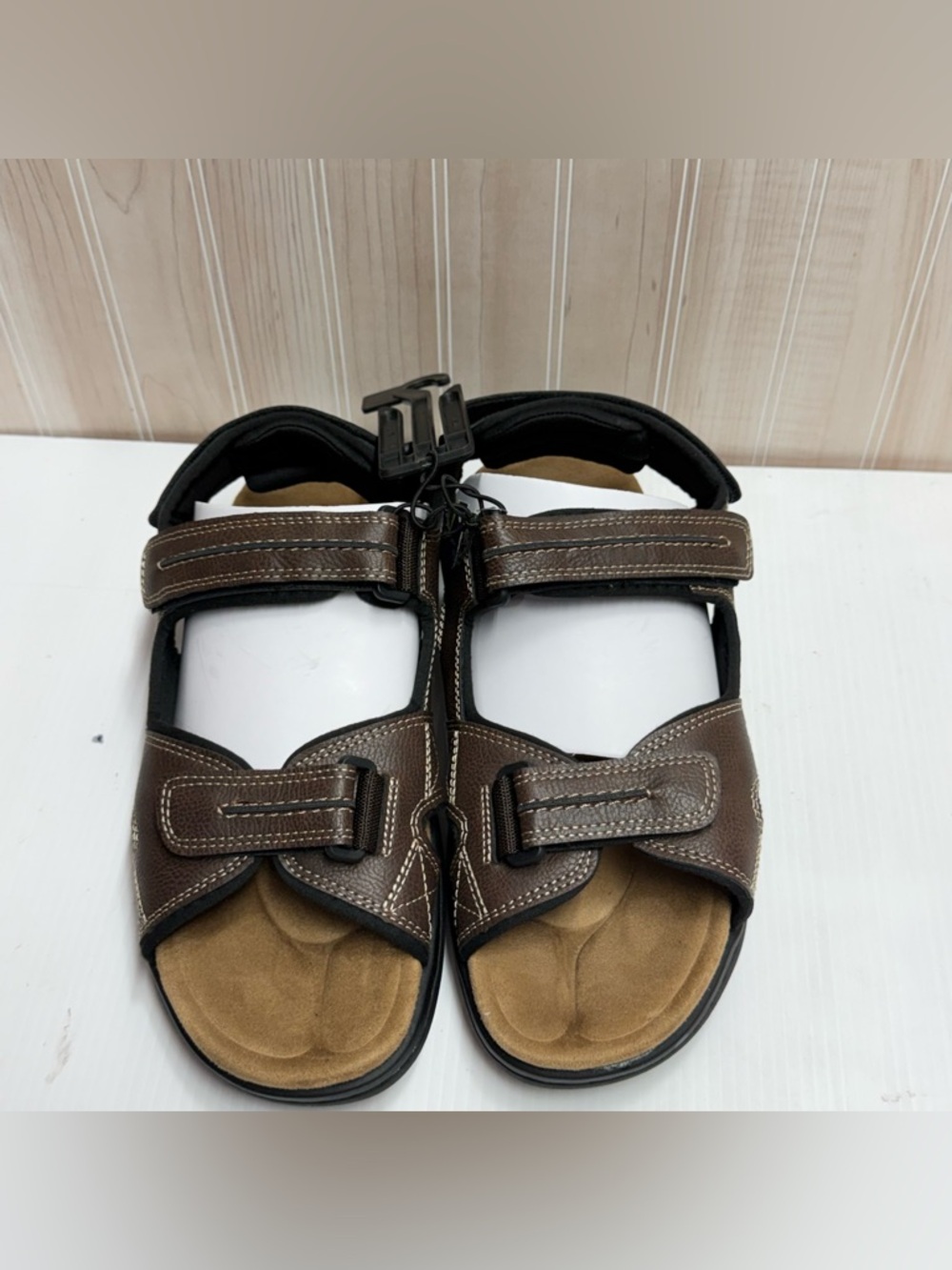 Men's Brown Leather Strap Sandals